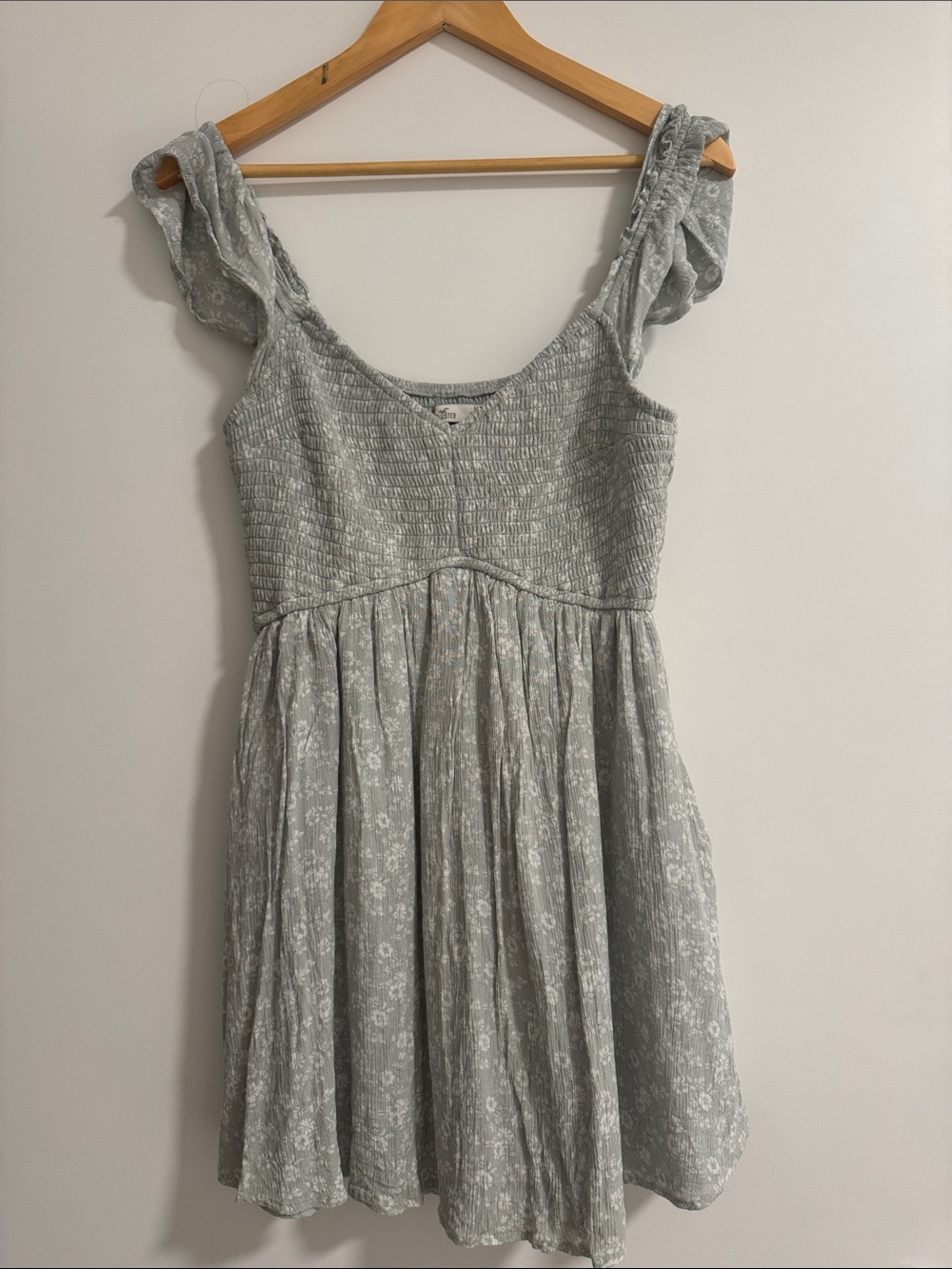 Hollister Sage Green Smocked Top